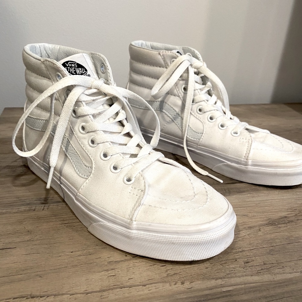 High top white vans